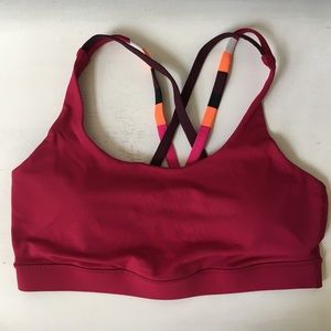 Lululemon Energy Sports Bra Size 8 Cranberry